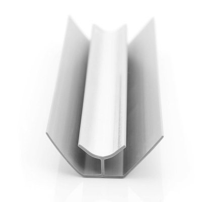 Nes Home 2700 mm Corner White Trim For 6mm Shower Wall Panels Cladding Pvc 2.7m Long