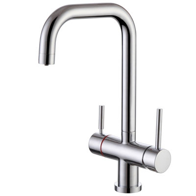 Nes Home 3 in 1 Instant Boiling Hot Water Kitchen Tap Chrome, Tap Only with Cool Touch