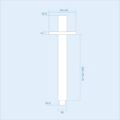 Nes Home 300mm Thin Square Brass Rectangle Swivel Shower Head 250mm Ceiling Mounted Arm Chrome - 5