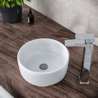 Nes Home 310mm Cloakroom Round Counter Top Basin Bowl