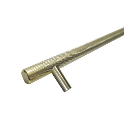 Nes Home 320mm Center to Center Modern Gold Brass Knurled Cabinet Bar Handles - 4