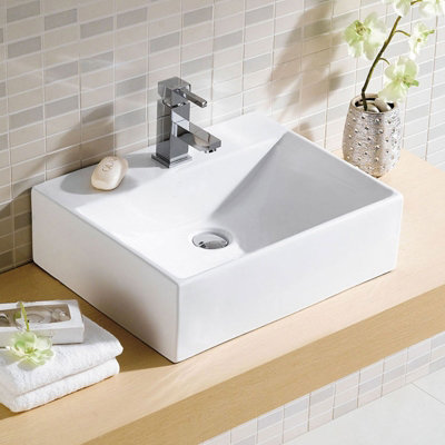 Nes Home 363 x 270mm Cloakroom Rectangle Counter Top Basin Sink