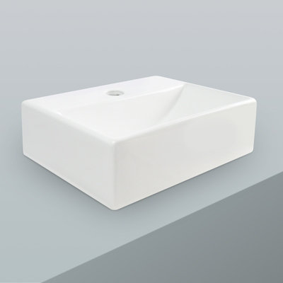 Nes Home 375 x 270mm Cloakroom Rectangle Counter Top Basin Sink - 3