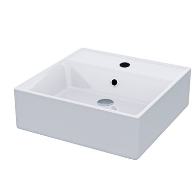 Nes Home 385 x 385mm Cloakroom Square Counter Top Basin Sink - 4