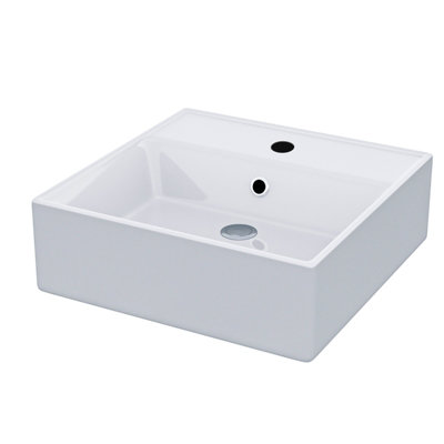 Nes Home 385 x 385mm Cloakroom Square Counter Top Basin Sink