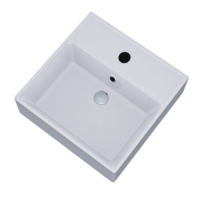 Nes Home 385 x 385mm Cloakroom Square Counter Top Basin Sink - 5