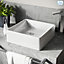 Nes Home 385mm Square Counter Top Basin Cloakroom Bathroom Sink