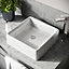 Nes Home 385mm Square Counter Top Basin Cloakroom Bathroom Sink