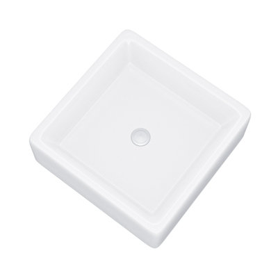 Nes Home 385mm Square Counter Top Basin Cloakroom Bathroom Sink - 6