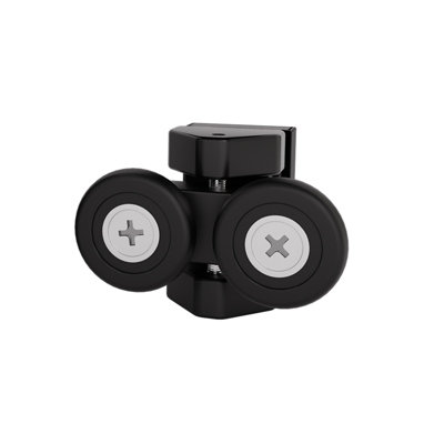 Nes Home 4 Shower Door Wheels 23mm Shower Door Black Twin Upper and Bottom Roll Runners