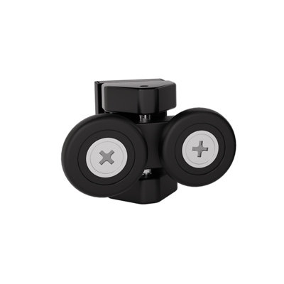 Nes Home 4 Shower Door Wheels 23mm Shower Door Black Twin Upper and Bottom Roll Runners - 3