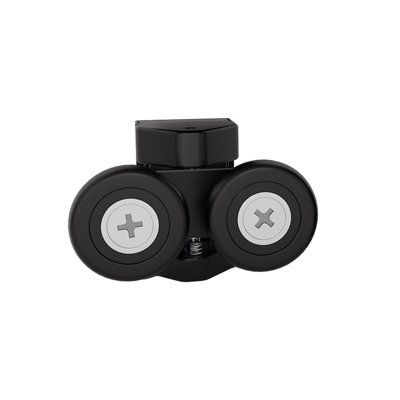Nes Home 4 Shower Door Wheels 23mm Shower Door Black Twin Upper and Bottom Roll Runners - 4
