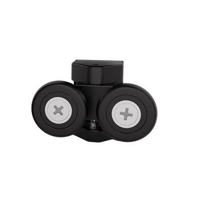 Nes Home 4 Shower Door Wheels 23mm Shower Door Black Twin Upper and Bottom Roll Runners - 5