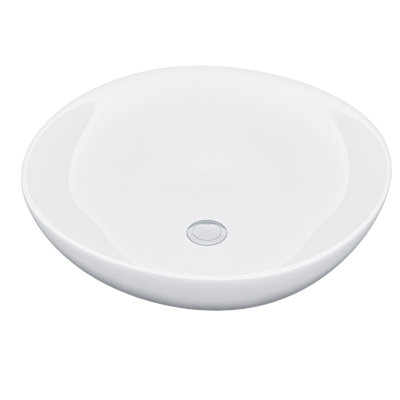 Nes Home 405mm Large Round Cloakroom Stand Alone Counter Top Basin Sink Bowl - 4
