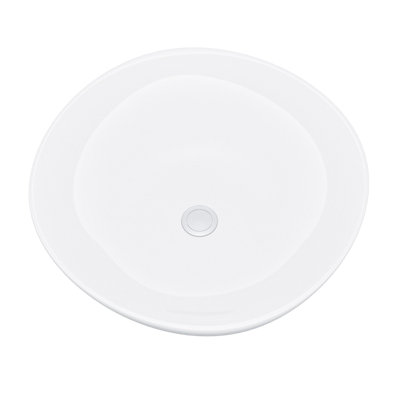 Nes Home 405mm Large Round Cloakroom Stand Alone Counter Top Basin Sink Bowl - 5
