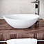 Nes Home 410 x 335mm Oval Cloakroom Counter Top Basin Sink Bowl