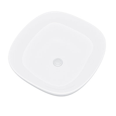 Nes Home 410mm Square Rounded Edge Cloakroom Counter Top Basin Sink Bowl - 6