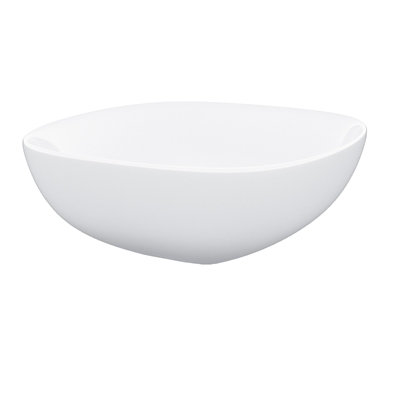 Nes Home 410mm Square Rounded Edge Cloakroom Counter Top Basin Sink Bowl