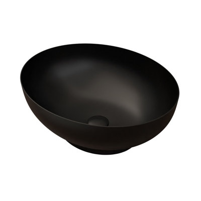Nes Home 410mm x 335mm Countertop Basin Oval Matte Black - 6