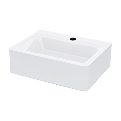 Nes Home 420 x 320mm Cloakroom Rectangle Shape Rounded Edges Counter Top Basin - 5