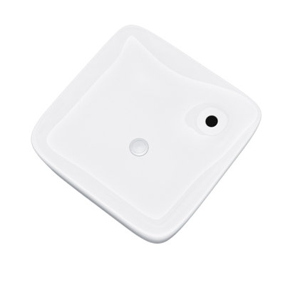 Nes Home  430 x 430mm Cloakroom Square Shape Rounded Edge Counter Top Basin Sink - 5