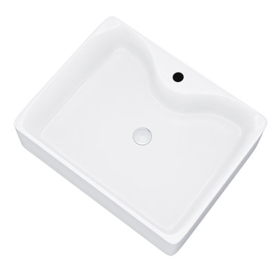 Nes Home 485 x 375mm Cloakroom Rectangle Counter Top Basin Sink - 5