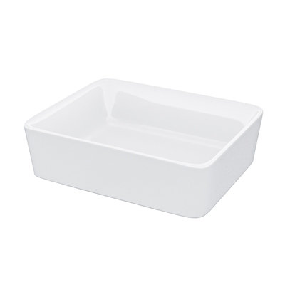 Nes Home 485 x 380 mm Rectangle Counter Top Basin Cloakroom Bathroom Sink - 5