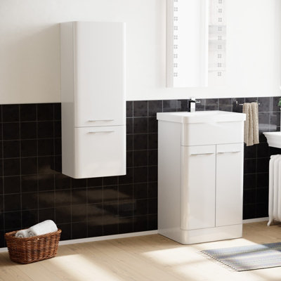 Nes Home 500mm Freestanding White Flat Pack Vanity Unit Lex 1000mm Wall Hung Cabinet Price Comparisons | Compare The Build