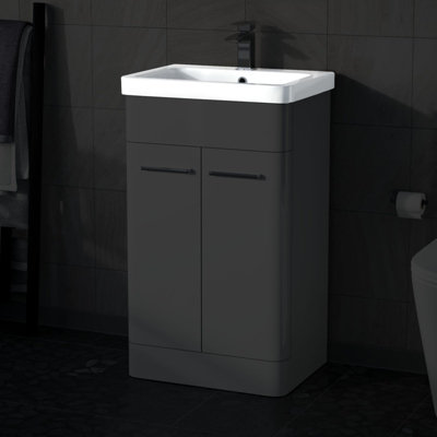 Nes Home 500mm White Ceramic Mid-Edge Basin comes with Single Tap Hole and Overflow