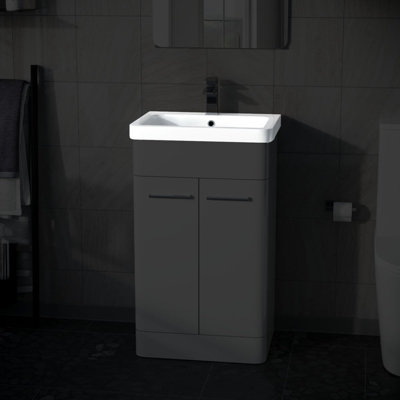 Nes Home 500mm White Ceramic Mid-Edge Basin comes with Single Tap Hole and Overflow - 3