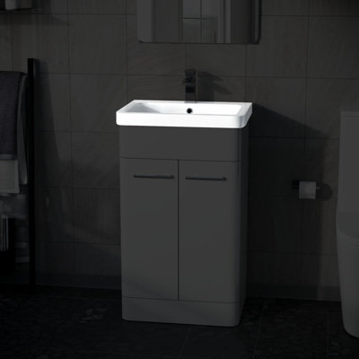 Nes Home 500mm White Ceramic Mid-Edge Basin comes with Single Tap Hole and Overflow