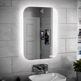Nes Home 500mm x 700mm LED Battery powered Bathroom Mirror