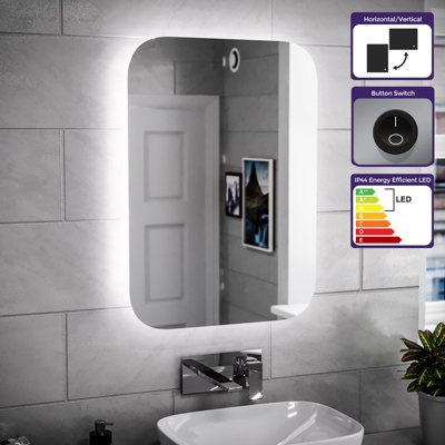 Nes Home 500mm x 700mm LED Battery powered Bathroom Mirror