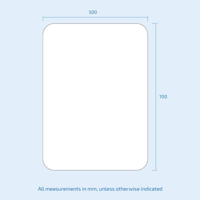 Nes Home 500mm x 700mm LED Battery powered Bathroom Mirror - 7