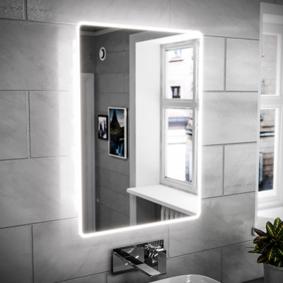 Nes Home 500mm x 700mm Modern LED Battery powered Bathroom Mirror - 3