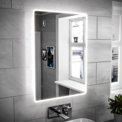 Nes Home 500mm x 700mm Modern LED Battery powered Bathroom Mirror