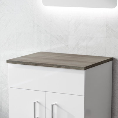 Nes Home 505mm Oak MDF Bathroom Worktop For Vanity Cabinet