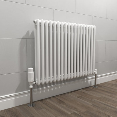 Nes Home 600 X 828 mm Horizontal Double Column White Traditional Radiator