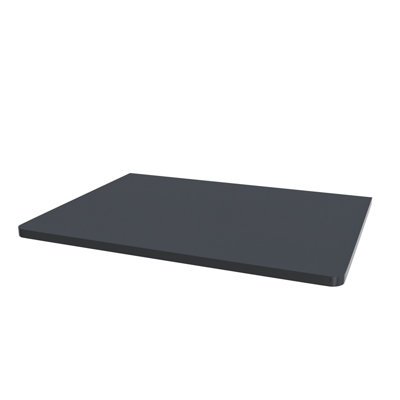 Nes Home 600mm Grey MDF Round Corner Bathroom Worktop For Vanity Cabinet Price Comparisons | Compare The Build