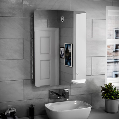 Nes Home 600mm x 800mm LED IP44 Round Corner Bathroom Motion Sensor Mirror