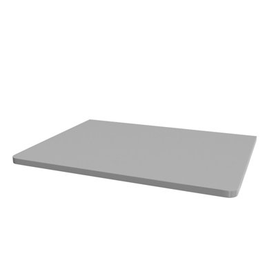 Nes Home 610mm Light Grey Round Corner MDF Bathroom Worktop For Vanity Cabinet