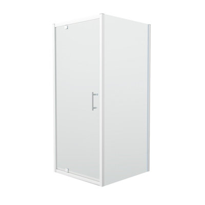 Nes Home 760 x 700mm Pivot Door Shower Enclosure & Side Panel Chrome - 4