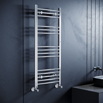 Nes Home 800 X 500 mm Horizontal Chrome Towel Rail Radiator