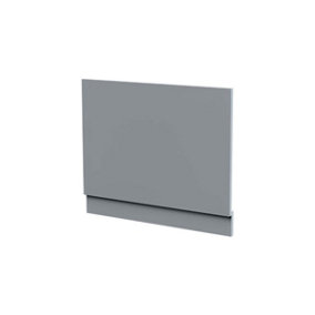 Nes Home 800mm Light Grey High Gloss PVC End Panel 10mm Thickness + Plinth