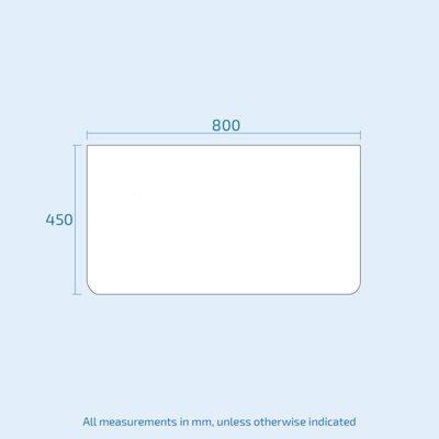 Nes Home 800mm Light Grey Round Corner MDF Bathroom Worktop For Vanity Cabinet - 4