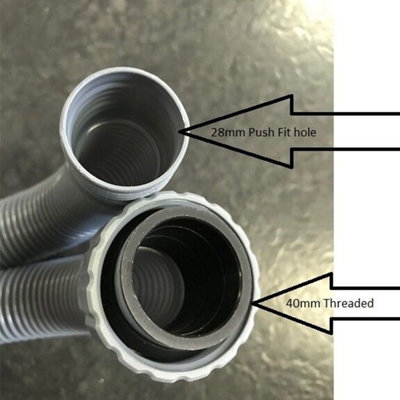 Nes Home 820mm Easy Install PVC Hose for Bath Waste Overflow