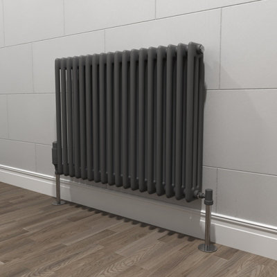 Nes Home 828 X 600 mm Triple Column Matte Black Radiator
