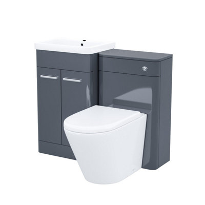Extractor Fan Bathroom Afern 500mm Vanity Unit, WC Unit And D-Shape ...