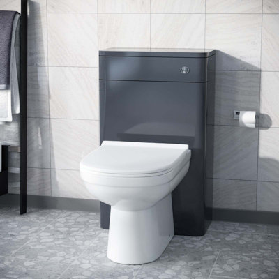Nes Home Afern Modern 500mm Back To Wall WC with Toilet and Cistern ...
