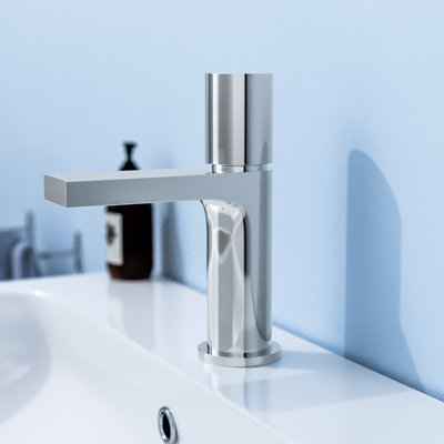 Nes Home Arte Handleless Futuristic Chrome Basin Mixer Tap Deck Mounted ...